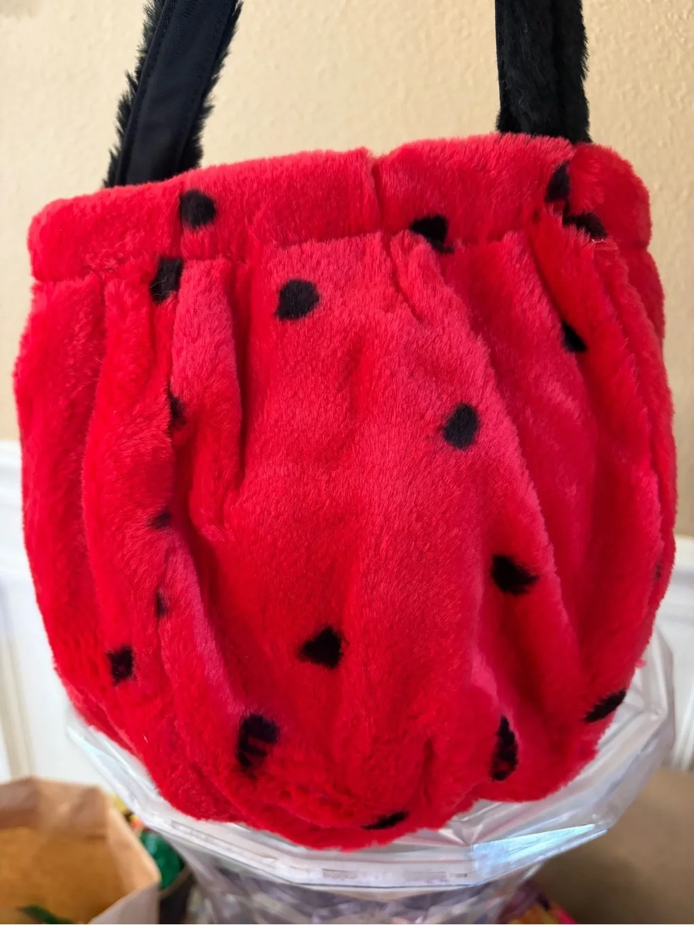 Celebrate Halloween Vintage Lady Bug Plush Basket CUTE!